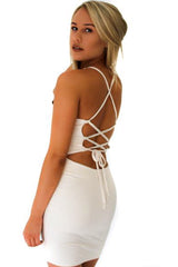 Suede Lace- Up Back Dress