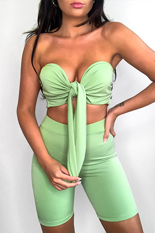 Lime Green Midsummer Dreams Ruched Skirt