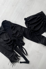 Black Midsummer Dreams Ruched Skirt