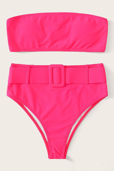 Neon Pink Boobtube Bikini