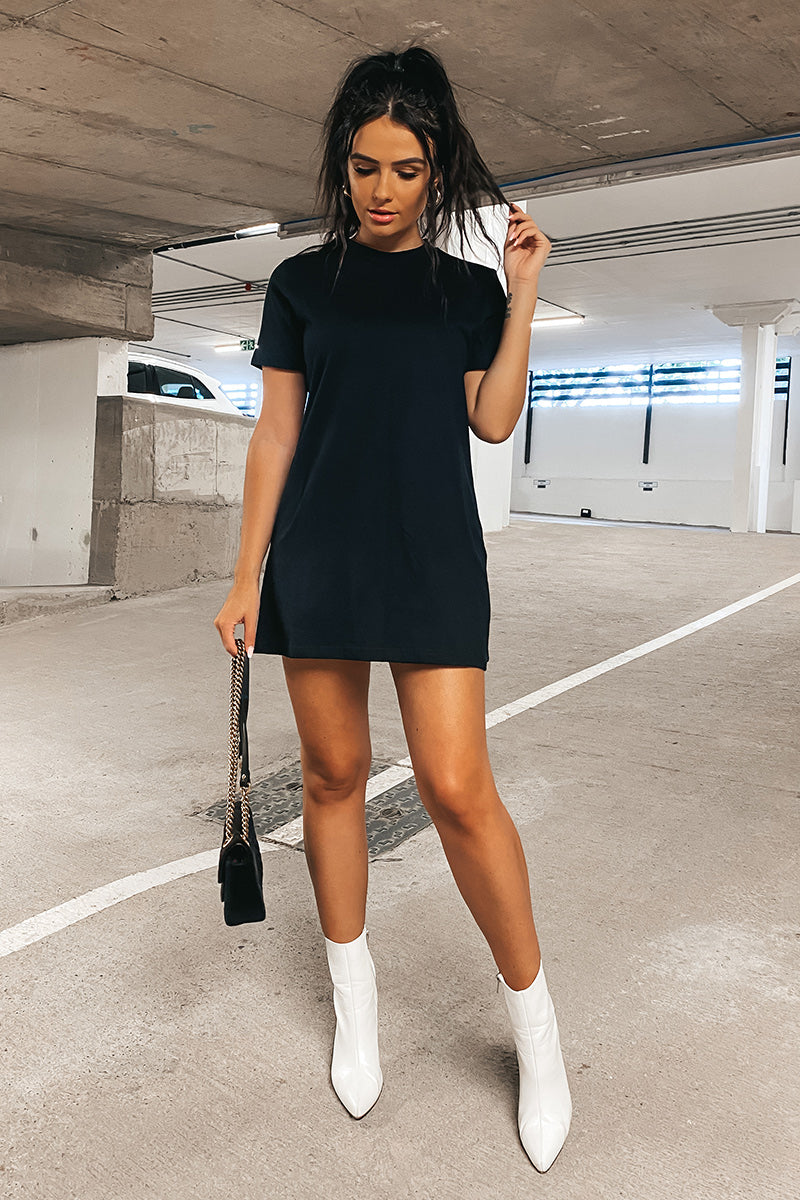 Black Oversized T-shirt Dress – Rochelle Tayla